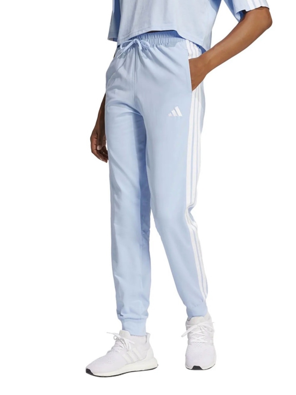 adidas Light Blue 3-Stripe Joggers- Brand New With Tags